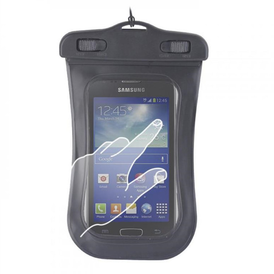 Waterproof case with tape 5,0 - 5,8` 180x105mm black Waterproof case with tape 5,0 - 5,8` 180x105mm black